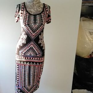 Dress, Moschino multi color good quality stretch.